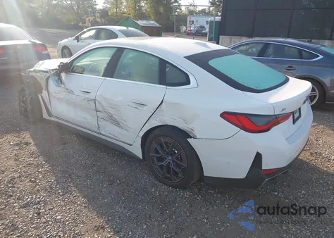 2023 BMW I4 Edrive35 z USA, uszkodzony, nr VIN WBY43AW02PFP93409